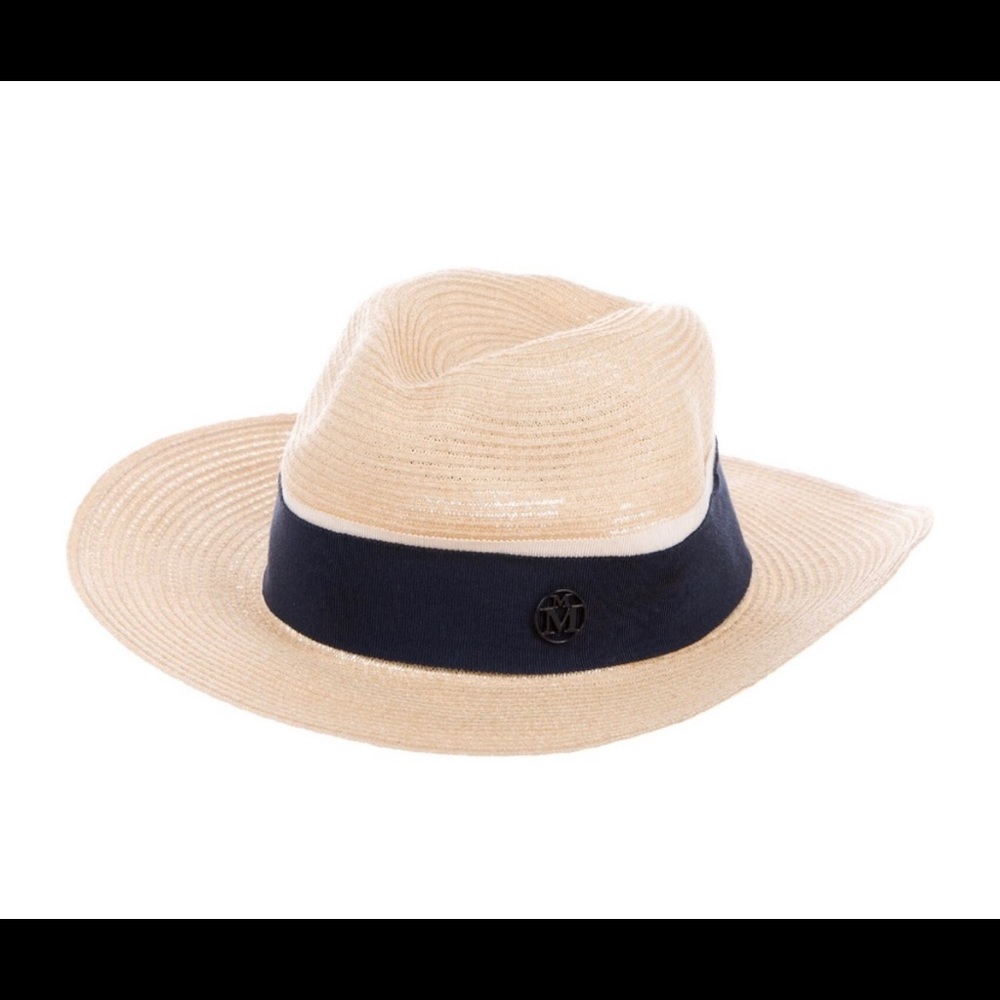 Beige straw Maison Michel Henrietta hat